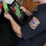 Hannibal Fire Department Using Tablet